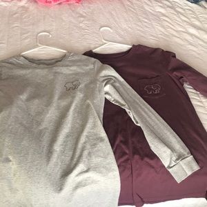 2 ivory ella long sleeve shirts